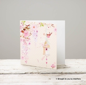 Pretty Flowers Blank Greetings Card