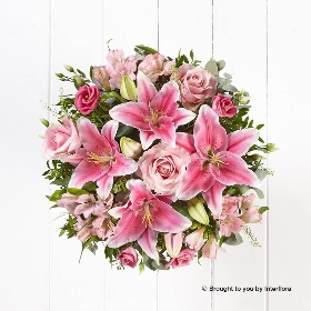 Pink Delight New Baby Hand tied